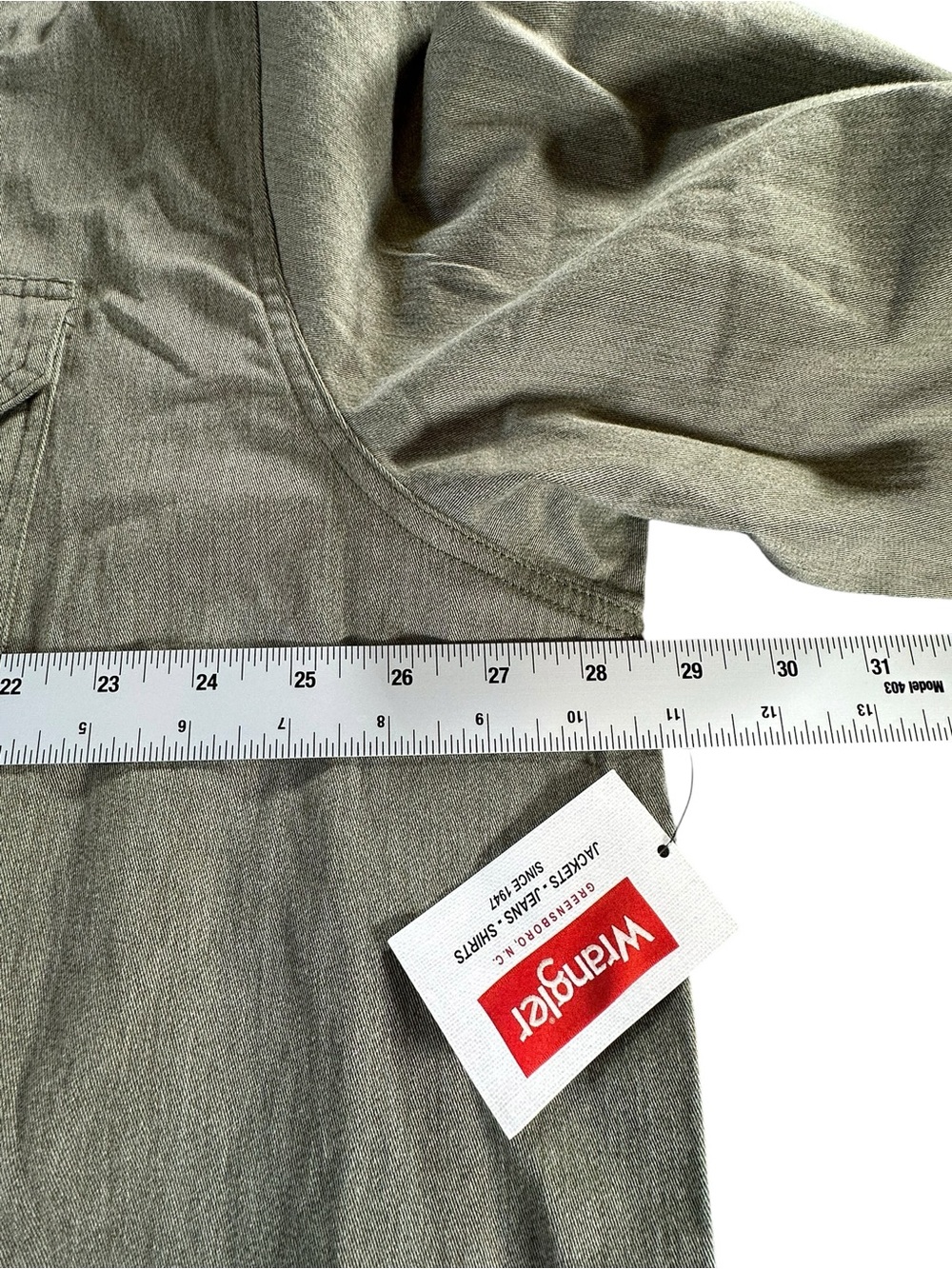Wrangler Olive Green Long-Sleeve Button-Down Shirt 2XL NWT - Picture 9 of 13